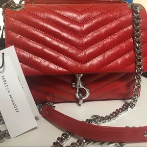 Rebecca Minkoff Edie Bag Red Quilted Cross Body